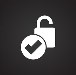 Password related icon on background for graphic and web design. Simple illustration. Internet concept symbol for website button or mobile app.