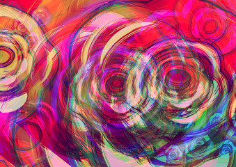 Colorful swirl abstract background.Digital art colorful background. Colors pattern background for web design wallpaper,	