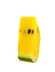 yellow watermelon isolated on white background