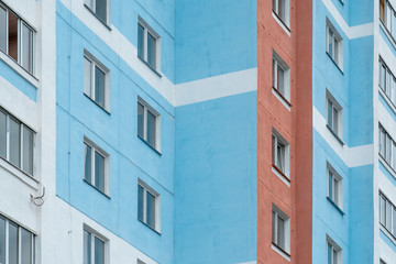 Part of new residential house close up. Real estate, mortgage, accommodation concept