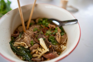 Delicious noodles soup for lunch