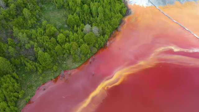 Geamana polluted lake, Romania