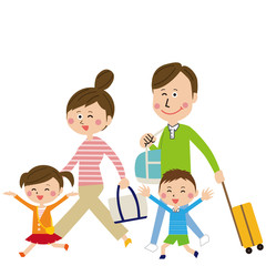 ポップな家族の家族旅行