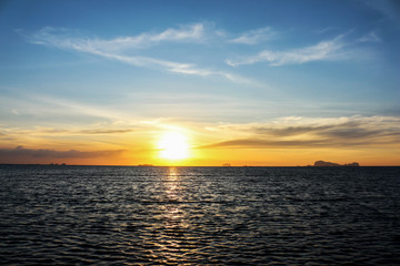 the sunset sky.