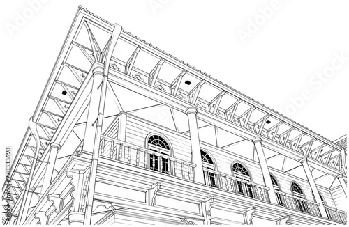 漫画風ペン画イラスト 明治大正風 Wall Mural Wallpaper Murals Haikeisouko