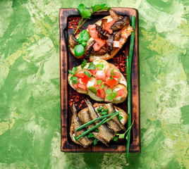 Traditional italian bruschetta