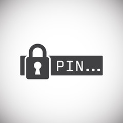 Password related icon on background for graphic and web design. Simple illustration. Internet concept symbol for website button or mobile app.