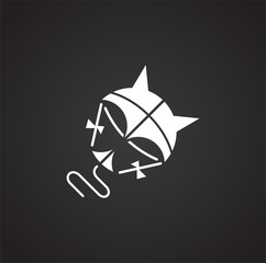 Obraz premium Kite icon on black background for graphic and web design. Simple vector sign. Internet concept symbol for website button or mobile app.