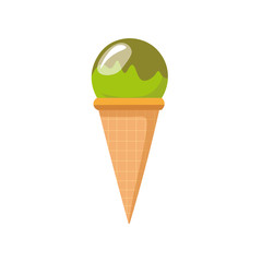 Beautiful ice-cream with nice glaze