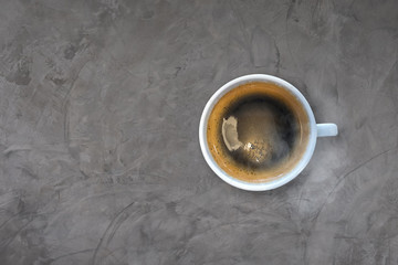 cup of coffee on wooden table