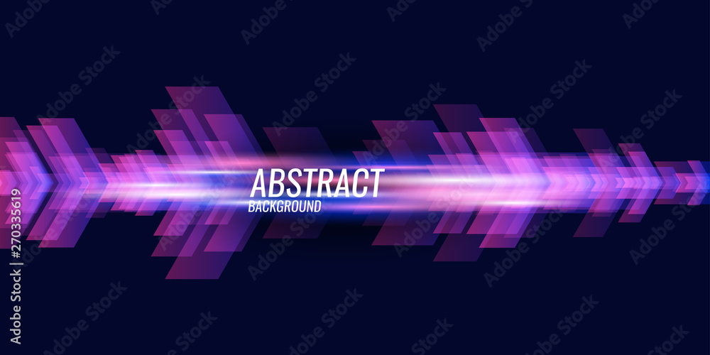 Poster abstract background with dynamic particles. vector template