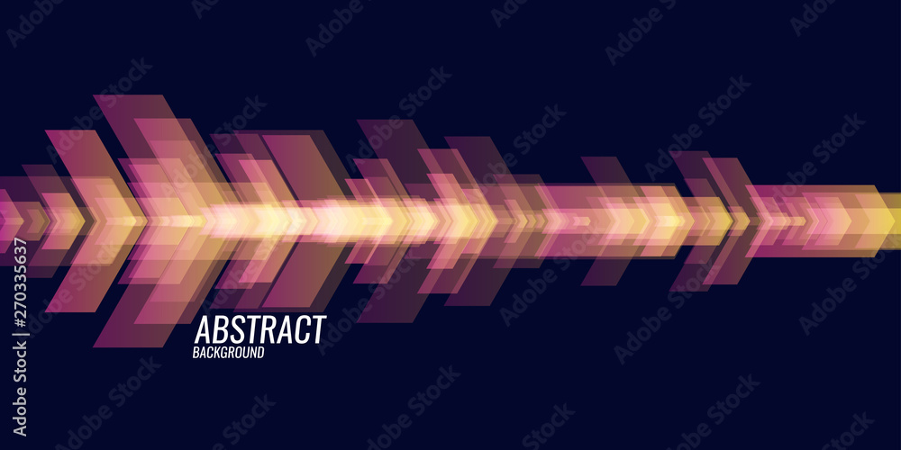 Poster abstract background with dynamic particles. vector template
