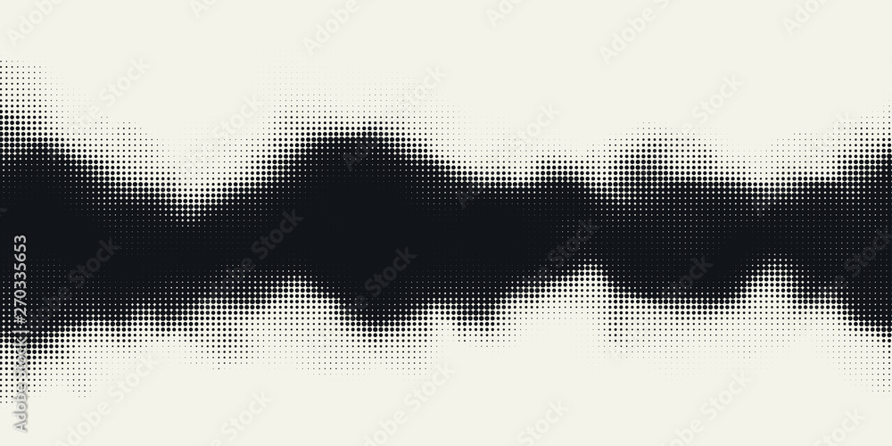 Poster monochrome printing raster, abstract vector halftone background. black and white texture of dots.