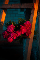 flowers on the wall
