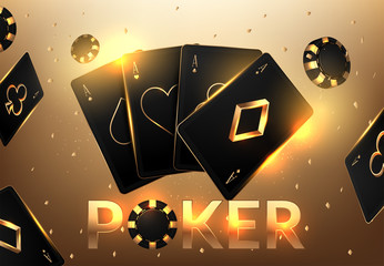 banner, background for advertising games in casinos, poker