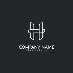 Creative Letter H Logo on Dark Grey Background