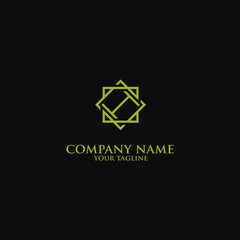 Fototapeta premium Gold Letter H Logo on Dark Background