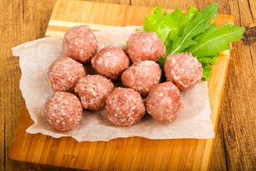 Raw meat balls
