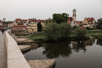 Fototapeta na wymiar Regensburg, Blick auf Stadtamhof