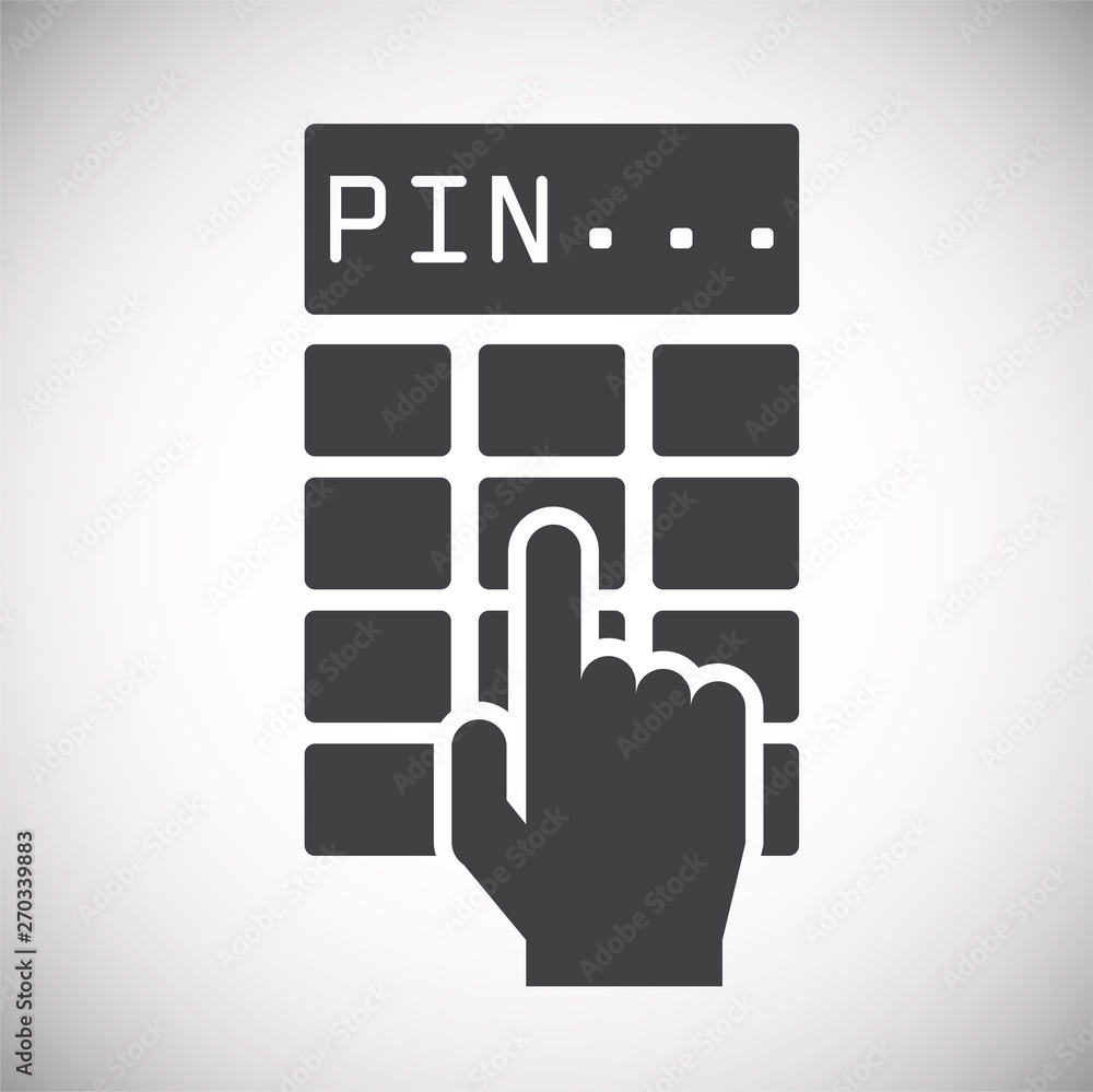 Poster pos terminal icon on background for graphic and web design. simple illustration. internet concept sy