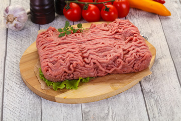Raw turkey minced meat