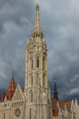 Fototapeta premium Gothic architecture. Matthias Church, Budapest. Hungary. Church of Our Lady