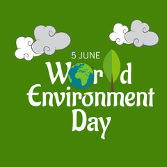 Vector illustration of a Background for World Environment Day.