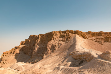 View on Masada Castle from the desert