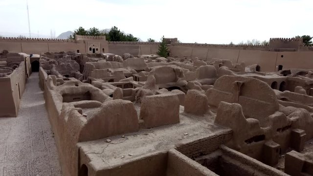Ruins of Rayen Castle Walls are Seen Below.