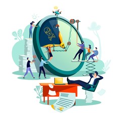 Deadline time management business concept vector