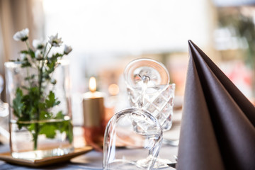 a very nice romantic table decoration with sun