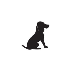 Dog logo silhouette vector template