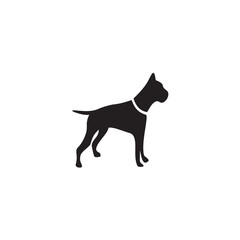 Dog logo silhouette vector template