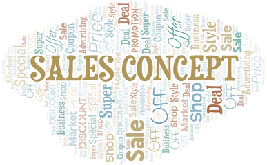 Fototapeta premium Sales Concept Word Cloud. Wordcloud Made With Text.