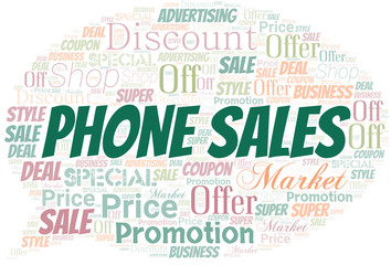 Phone Sales Word Cloud. Wordcloud Made With Text.