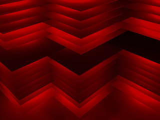 red cube background - 3d Render Illustration