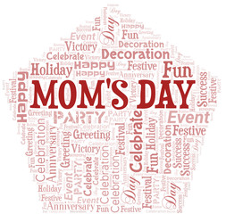 Mom's Day Word Cloud. Wordcloud Made With Text.