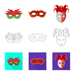 Vector design of luxury and celebration icon. Set of luxury and hide  vector icon for stock.