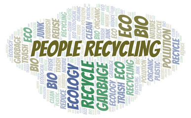People Recycling word cloud.
