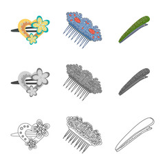 Vector design of beauty and fashion icon. Set of beauty and female stock vector illustration.