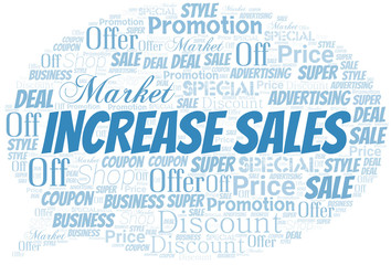 Fototapeta premium Increase Sales Word Cloud. Wordcloud Made With Text.