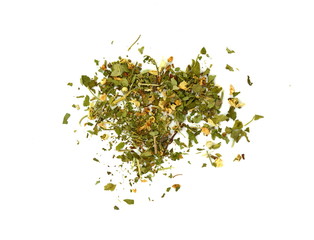 Common hawthorn flowers and leaves, Crataegi folium cum flore