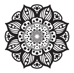 Abstract mandala graphic design decorative elements isolated on white color background   for abstract concepts