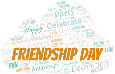 Friendship Day Word Cloud. Wordcloud Made With Text.