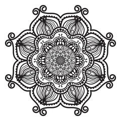 Abstract mandala graphic design decorative elements isolated on white color background   for abstract concepts