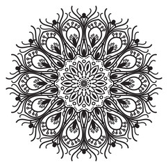 Abstract mandala graphic design decorative elements isolated on white color background   for abstract concepts