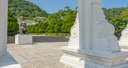 Fototapeta na wymiar National Palace Gu Gong Museum in Taipei Taiwan.