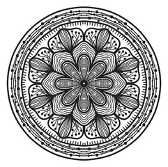 Abstract mandala graphic design decorative elements isolated on white color background   for abstract concepts