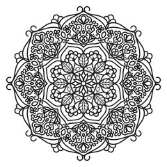 Abstract mandala graphic design decorative elements isolated on white color background   for abstract concepts