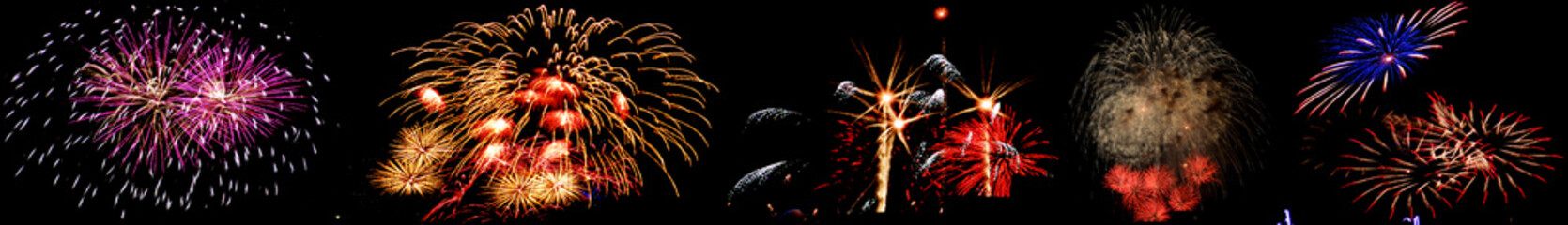 Berlin panoramic fireworks, Germany